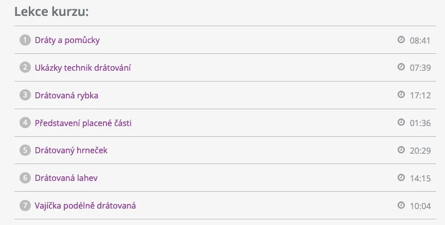 Příprava drátu a pomůcek podle online kurzu drátování pro začátečníky