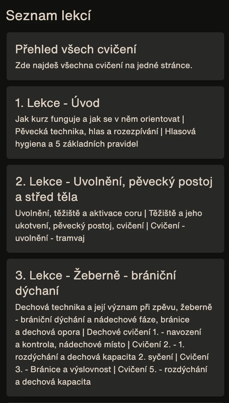 Zpěv jako koníček pro každého podle online kurzu Hany Melcrové