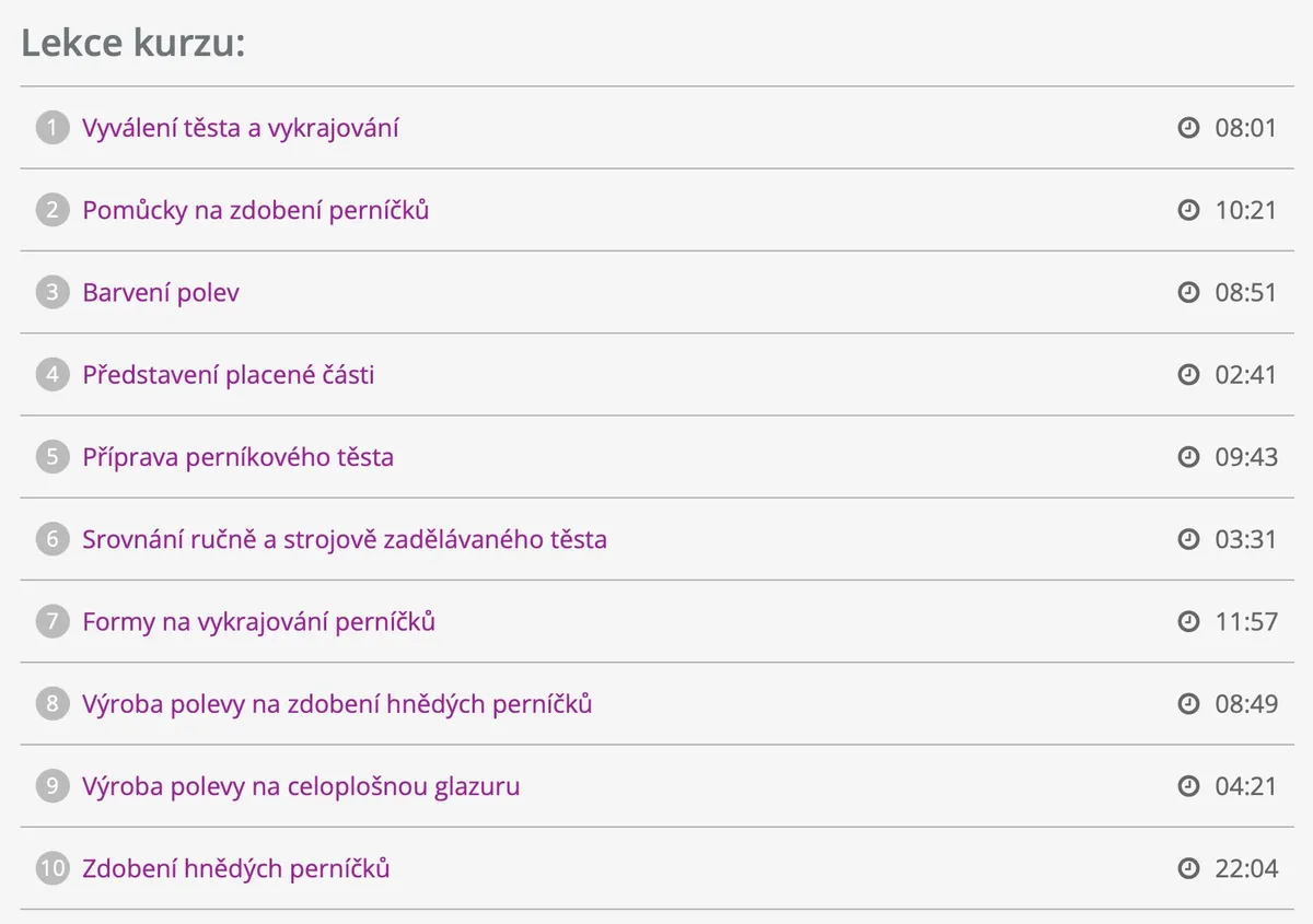 Originální zdobené perníčky jako součást kurzu Pečení a zdobení perníčků
