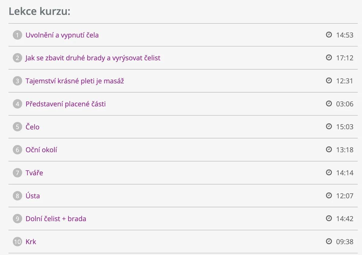 Ukázka z lekcí online kurzu Kurz omlazení za 21 dní od Lenky Jahodové
