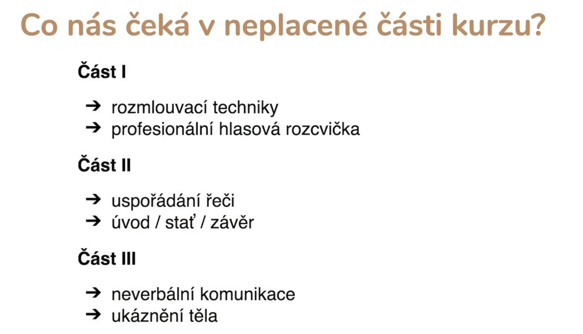 Ukázka z lekcí kurzu Úspěšná komunikace