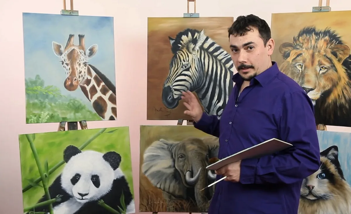 Ukázka z online kurzu Jak malovat zvířata pro začátečníky od Pavla Michalici