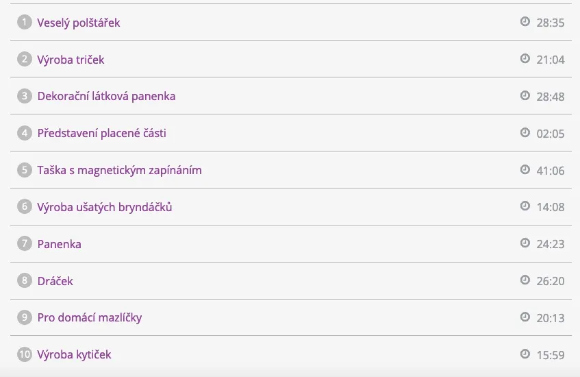 Šité hračky pro děti z kurzu Moderní šití pro začátečníky