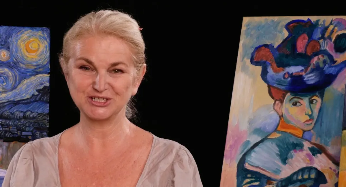 Petra Cibulková: kurz Malování slavných obrazů pravou hemisférou, ukázka z výuky
