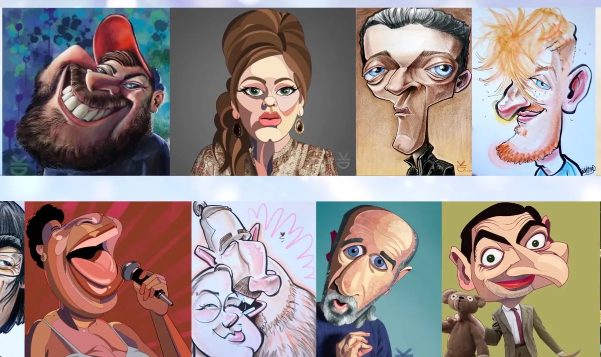 Ukázka kreslení karikatury z online kurzu Samuela KingDavise