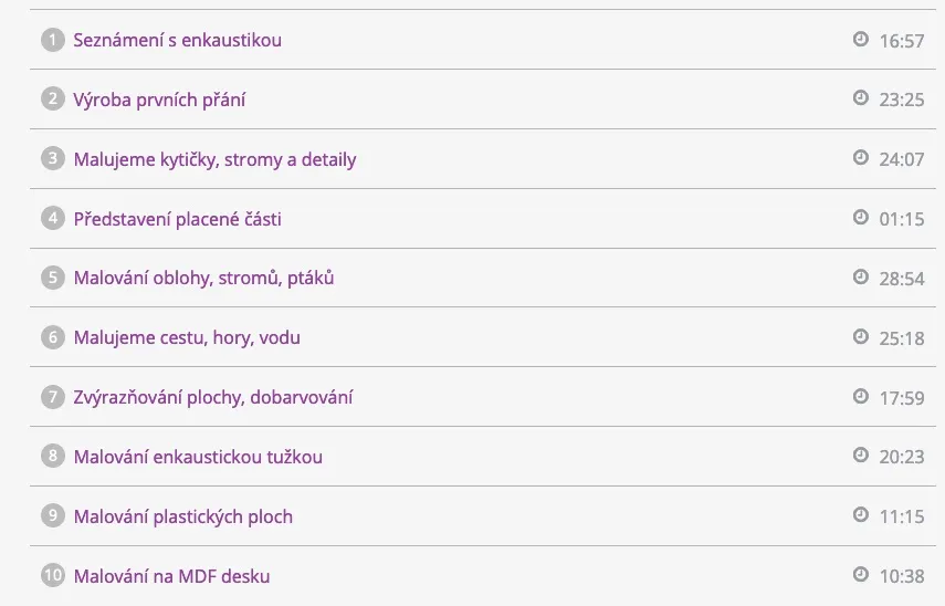 Pomůcky k enkaustice, žehlička a vosky z kurzu Jany Školaudyové