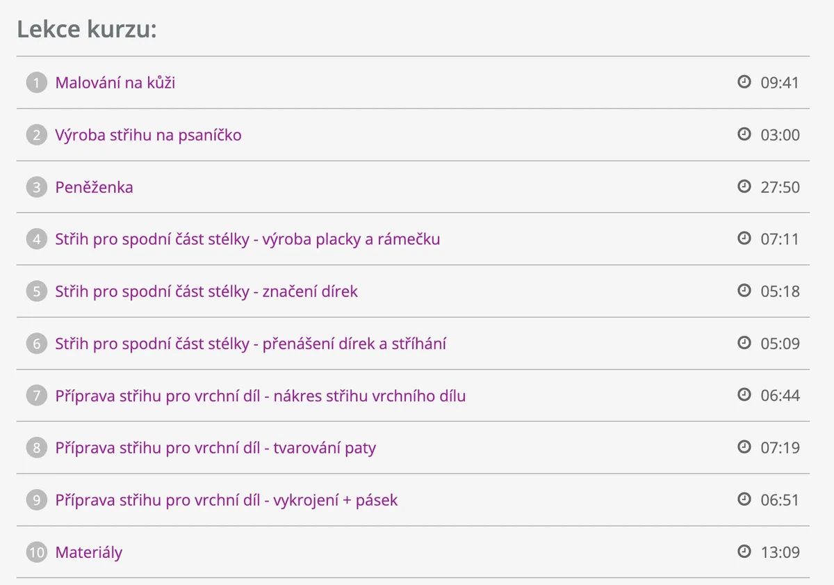 Detail šití dětské boty v online kurzu Šití dětských bot