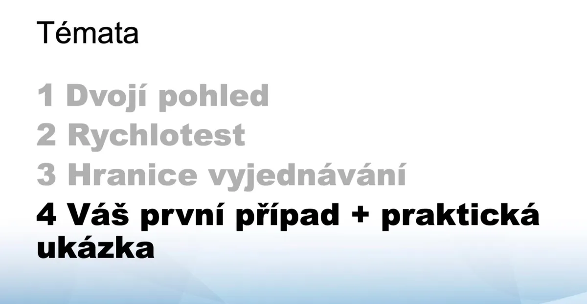 Vyjednávání v každodenních situacích z kurzu Víta Prokůpka